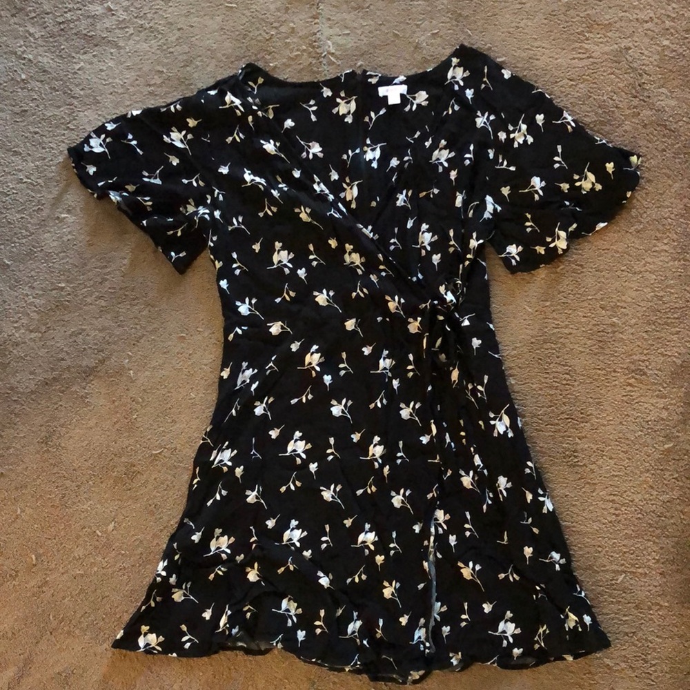 Black wrap dress